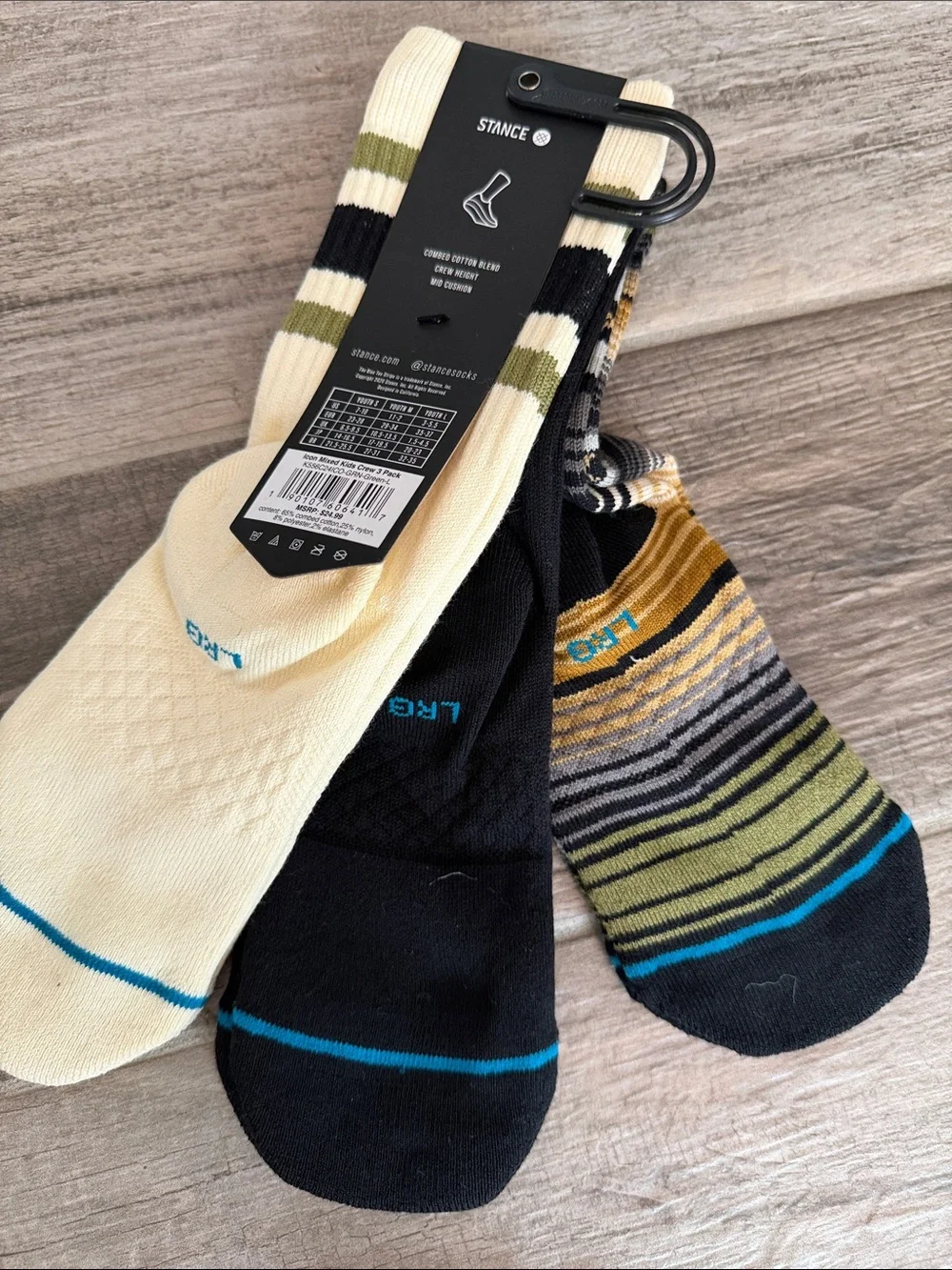 Stance Socks BOYS size Large (2-5.5) NWT